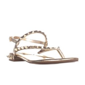 MARC FISHER PAMALI GOLD STUDDED SANDALS